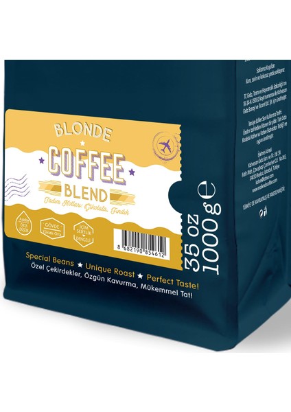 Moliendo Blonde Coffe Blend Filtre Kahve Avantaj Paketi (Çekirdek Kahve) 2*1000 G