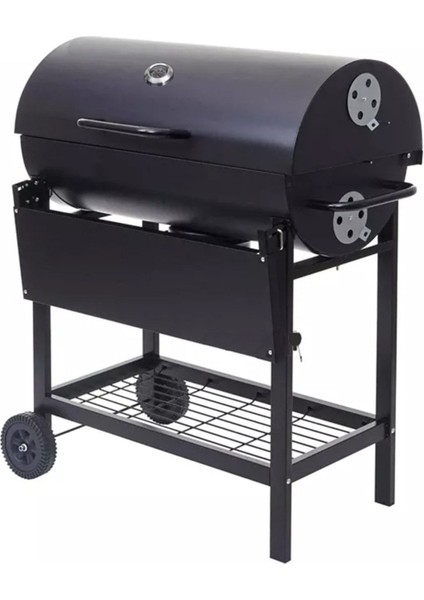 Varil Tip Büyük Kömürlü Mangal Kapaklı Termostatlı Mangal Tekerlekli Kolay Taşınır modelleri