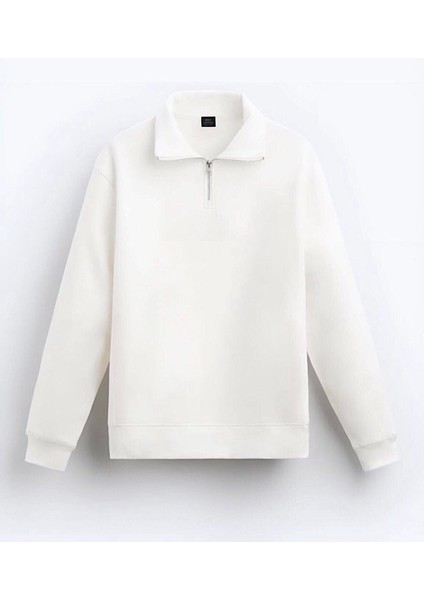 Fermuarlı Yaka Sweatshirt