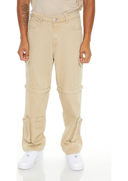 F21 Mid-Rise Kargo Jean Pantolon fırsatları