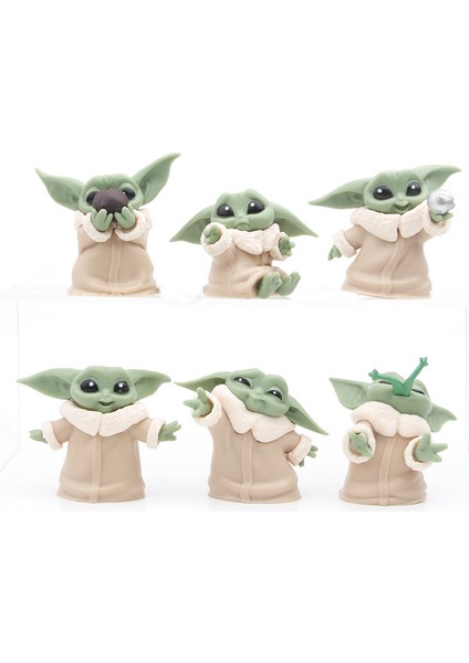 6 Parçalı Yoda Tarzı Dekorasyon Seti (Yurt Dışından)