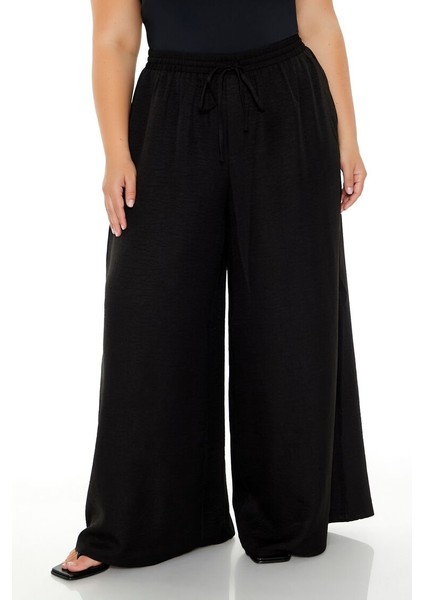 Plus Size Wide-Leg Pantolon