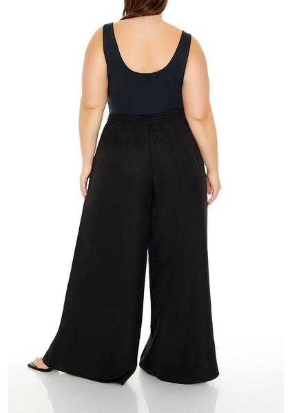 Plus Size Wide-Leg Pantolon