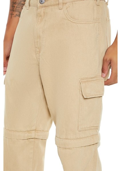 F21 Mid-Rise Kargo Jean Pantolon