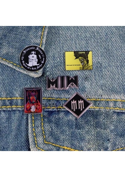 24 Yeni Yüksek Kalite Moda Rock Grubu Emaye Pin Pop Müzik Punk Rozeti Yaka Pin Arkadaşa Göndermek Fan Madalya Hediye Denim Ceket Broş (Yurt Dışından) modelleri