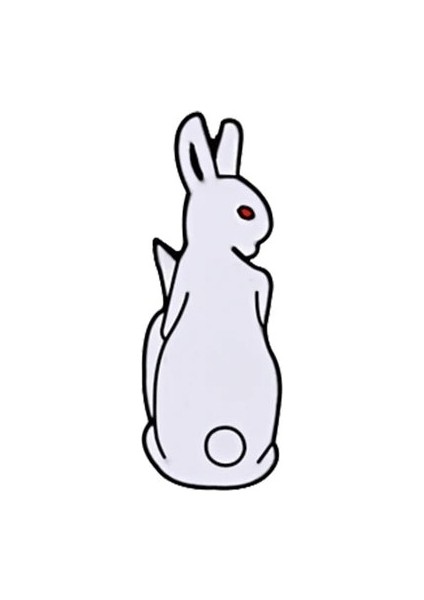 Tavşan 2 Evcilleştirilmemiş Tavşan Emaye Pin Sevimli Siyah Beyaz Tavşan Hayvan Rozetleri Broş Çanta Elbise Yaka Iğnesi Takı Hediye En Iyi Arkadaşlar Için (Yurt Dışından)