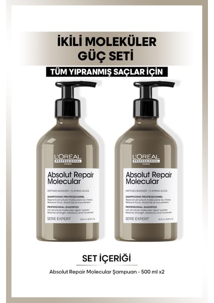 Yıpranmış Saçlar İçin Ikili Moleküler Güç Seti fiyatları
