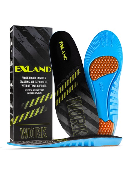 Work - İş Konfor İç Tabanlıklar - Tüm Gün Rahatlık Destek İçin - Şok Emici - Yastıklama - Yorgunluğu Azaltıcı