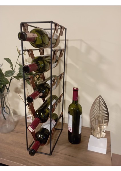 Dekoratif 5 Li Wine Rack Drink Stand Metal Şaraplık