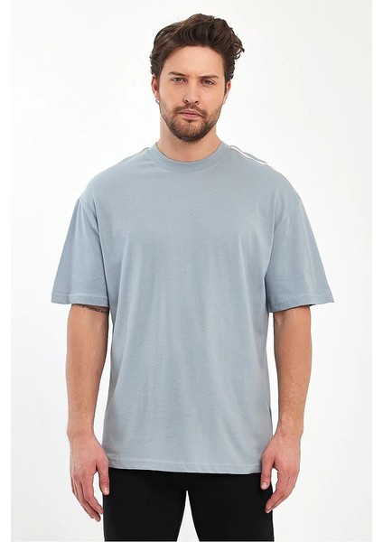 Erkek Omuzu Rodi Jeans Yazılı Bisiklet Yaka Relaxed Fit Pamuk T-Shirt fiyatları