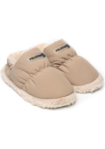 Beige Parachute Women Slipper Kadın Günlük Ev Pandufu Par-Kbj Krem modelleri