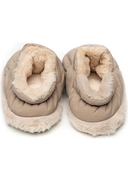 Beige Parachute Women Slipper Kadın Günlük Ev Pandufu Par-Kbj Krem fırsatları