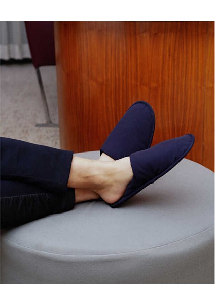 Navy Blue Parachute Canak Slipper Erkek Ev Terliği Canpar-Elt Mavi