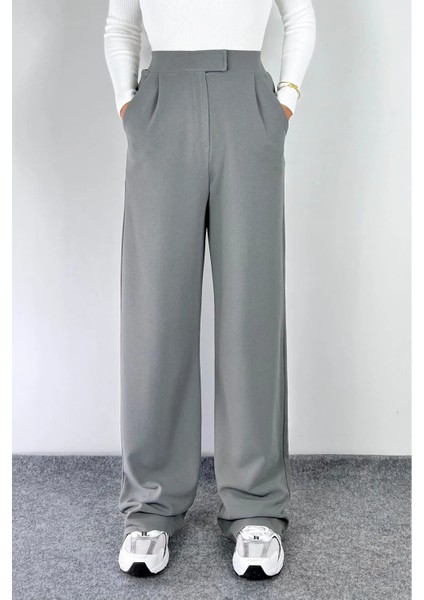 Kadın Likralı Cırt Kapamalı Palazzo Pantolon modelleri