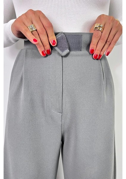 Kadın Likralı Cırt Kapamalı Palazzo Pantolon fırsatları