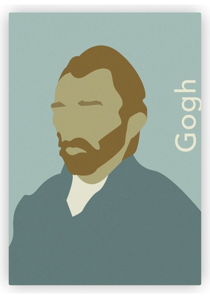 Van Gogh Minimal Ahşap Poster 20 x 29 cm