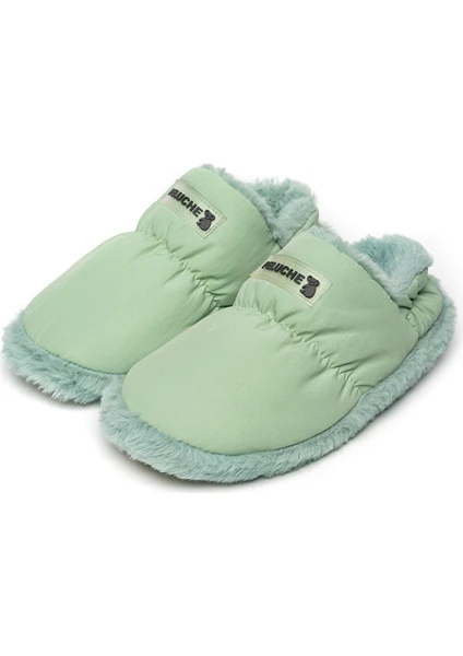 Mint Green Parachute Women Slipper Kadın Günlük Ev Pandufu Par-Kmt Yeşil