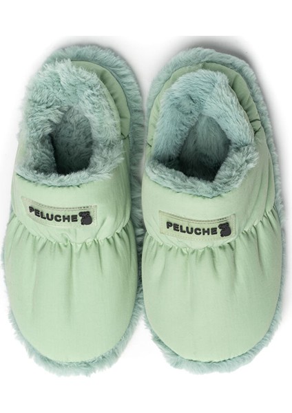 Mint Green Parachute Women Slipper Kadın Günlük Ev Pandufu Par-Kmt Yeşil