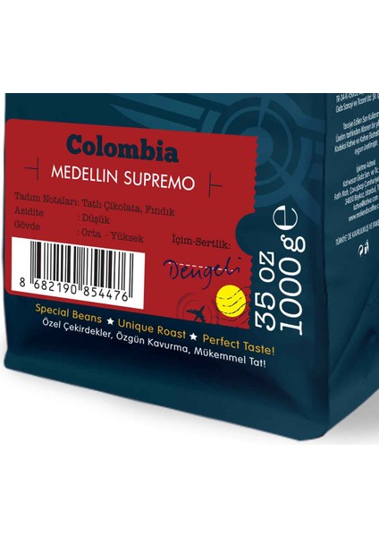 Moliendo Colombia Medellin Filtre Kahve Avantaj Paketi (Çekirdek Kahve) 2*1000 G