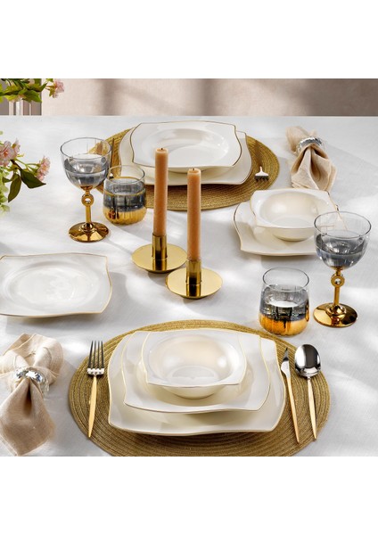 Bety Yemek Takımı 48 Parça - Gold