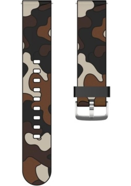 Amazfit Gts Için Kamuflaj Silikon Saat Kordonu (20MM)