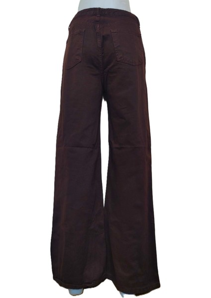 2069 Kadın Likrasız Yandan Çıtçıtlı Bol Paça Jeans Kot Denim Pantolon modelleri