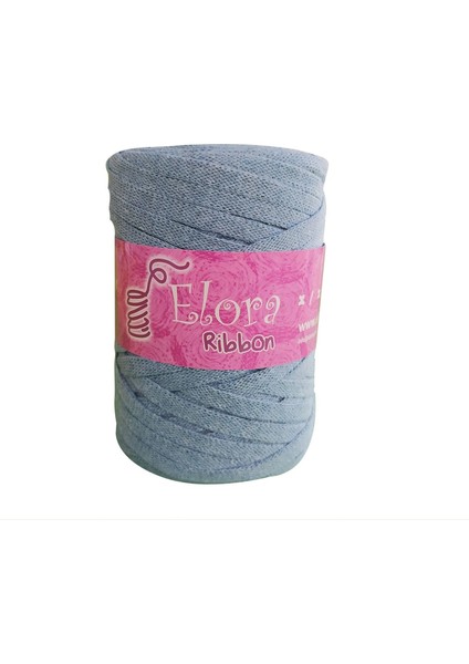 Açık Mavi Ribbon Örgü Ipi