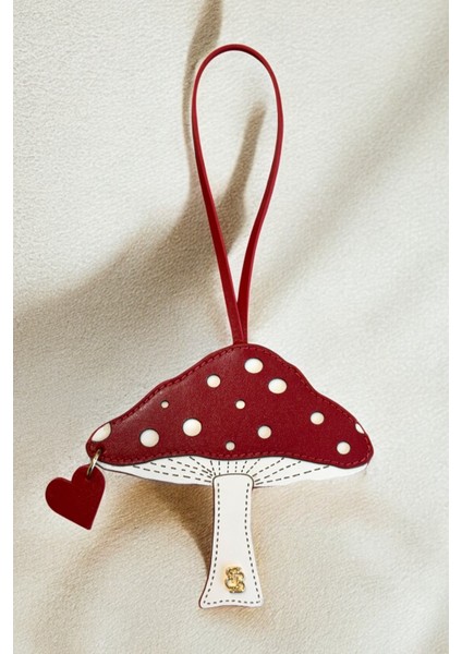 Mushroom Bag Charm -Deri Çanta Aksesuarı