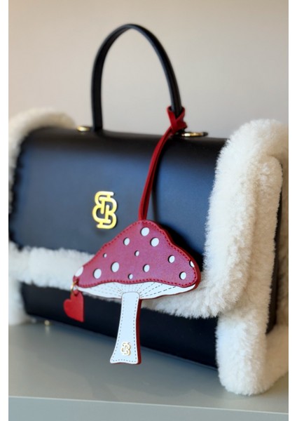 Mushroom Bag Charm -Deri Çanta Aksesuarı