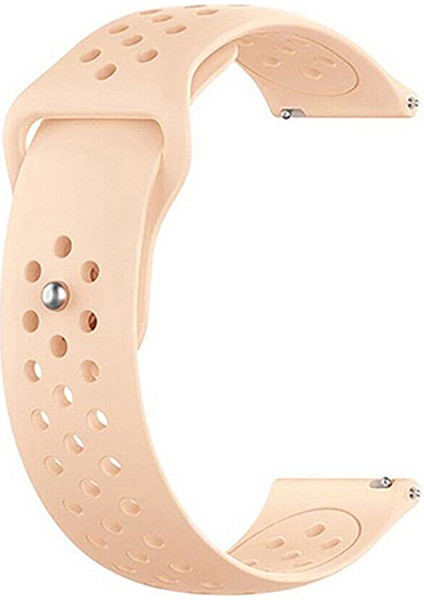 Samsung Galaxy Watch 4 Classic 42 mm R880 Için Delikli Pimli Kordon Somon