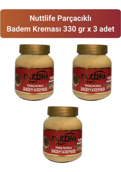 Parçacıklı Badem Kreması 330 gr x 3 Adet
