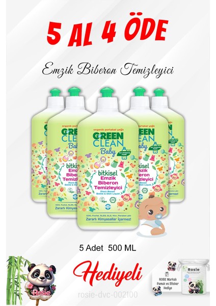 Emzik Biberon Temizleyici 500 ml 5 Al 4 Öde ve Rosie Pamuk