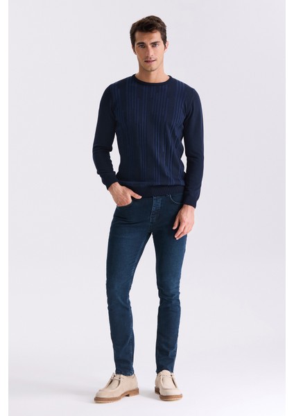 Indigo Slim Fit Bisiklet Yaka Erkek Triko