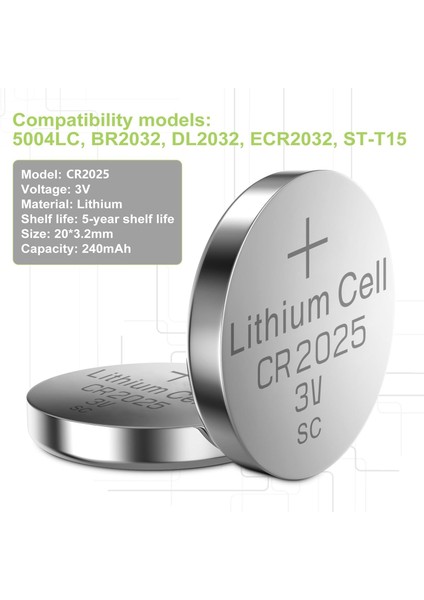 I-Gen CR2025 Pil 5'li Paket Lityum Düğme Pil 3V 2025
