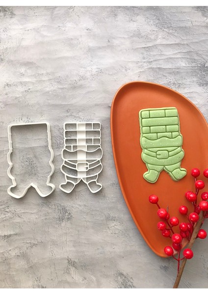 2'li Bacada Noel Baba Hamur Şekillendirici/kurabiye, Seramik, Polimer Kil, Oyun Hamuru, Karışık Renk