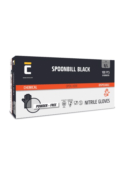 Spoonbill Tek Kullanımlık Siyah Eldiven