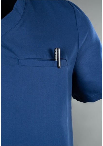 Unisex Likralı Scrubs Üst