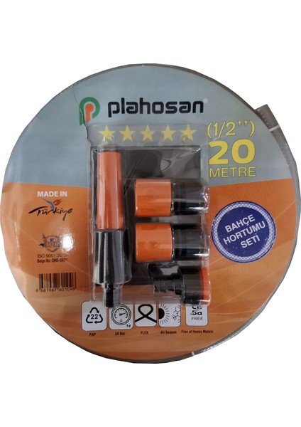 1/2" 20 Metre Süper Elastik Bahçe Hortum Seti