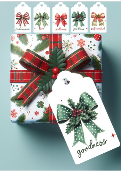 40AD 5X9CM Fiyonkl Delikli Sallama Etiket Kartı Yeniyıl Noel Giyim Ambalaj Paketleme Kartı