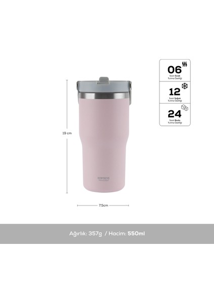 Star Ice Çelik Sızdırmaz Termos 550 ml Pembe fiyatları
