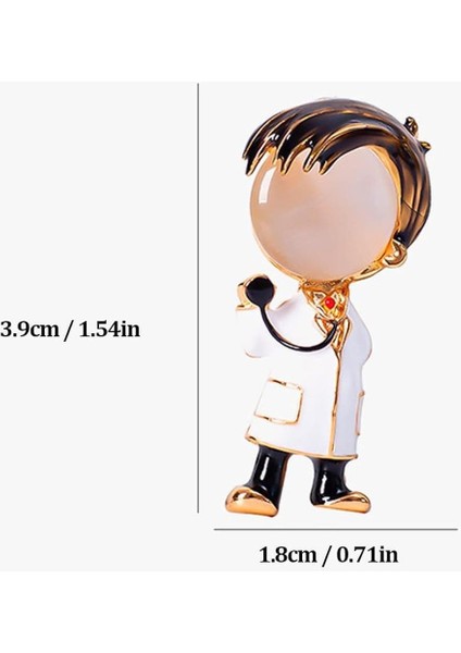 Erkek Doktor Karakterli Mineli Yaka Iğnesi Broş fırsatları