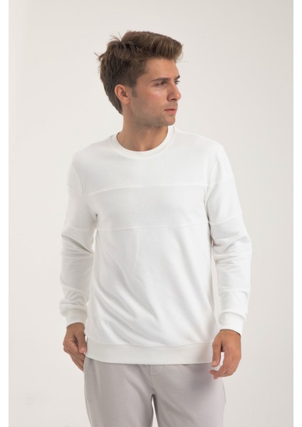 Erkek Üç Iplik Şardonsuz Sweatshirt