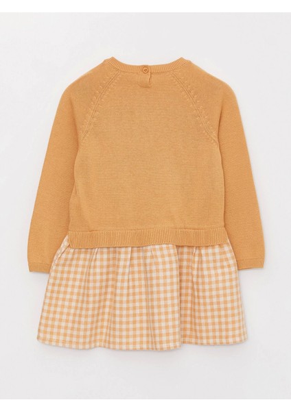 Lcw Baby Bej Bisiklet Yaka Ekose Kız Bebek Elbise fiyatları