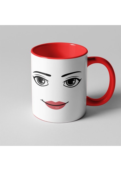 Roblox Girl Face Yüz Kupa Seramik Kahve Mug