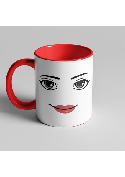 Roblox Girl Face Yüz Kupa Seramik Kahve Mug