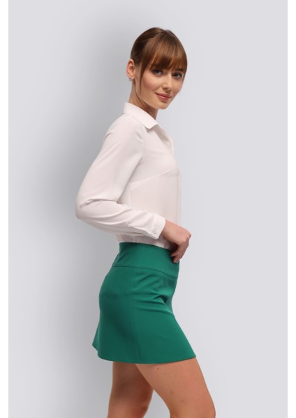 Luna | Pileli Mini Etek - Benetton Yeşili fiyatları