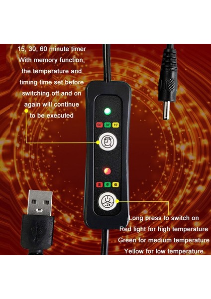 USB Ectric Isıtmalı Rüzgar Geçirmez Örme Şapka 24X24CM (Yurt Dışından)