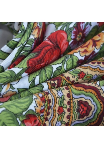 90 x 90CM Etnik Stil Retro T Kare Eşarp 90 x 90CM Haki (Yurt Dışından)