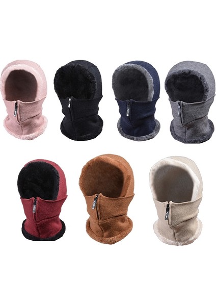 Knit Plus Vvet Tek Parça Şapka Eşarp Yüz Maskesi (Yurt Dışından)