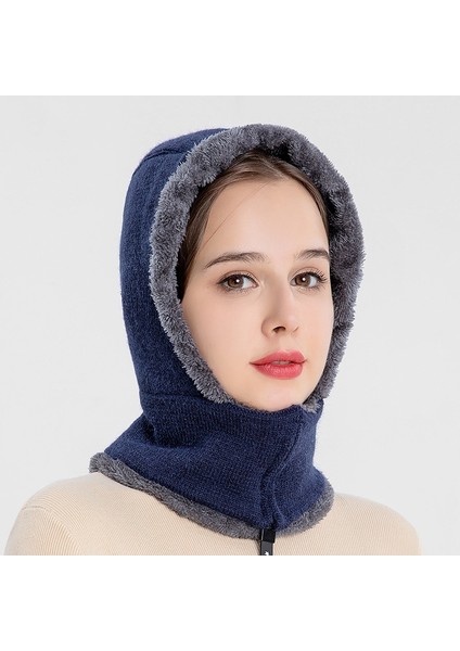 Knit Plus Vvet Tek Parça Şapka Eşarp Yüz Maskesi (Yurt Dışından)